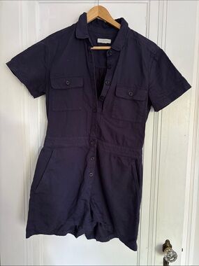 OUTERKNOWN S.E.A. SUIT SHORTALL ROMPER - NAVY